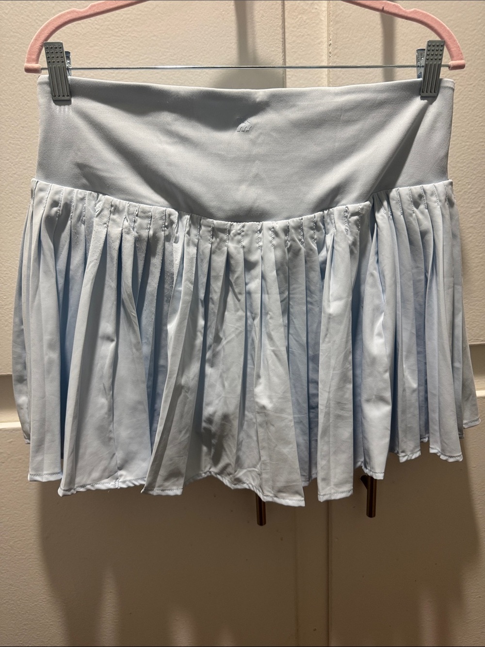 Light Blue Pleated Mini Skirt - Picture 2 of 5